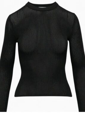 Babaton Aritzia Waldorf Sculpt Knit Top - Black, Women’s Large